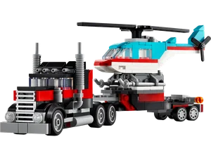 לגו משאית שטוחה עם מסוק - 31146 - תמונת מוצר