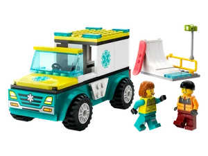 לגו אמבולנס חירום וסנובורדר - 60403 - תמונת מוצר